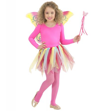 Magic Fairy bunt mit Tutu, Flügel und Feenstab Kinder