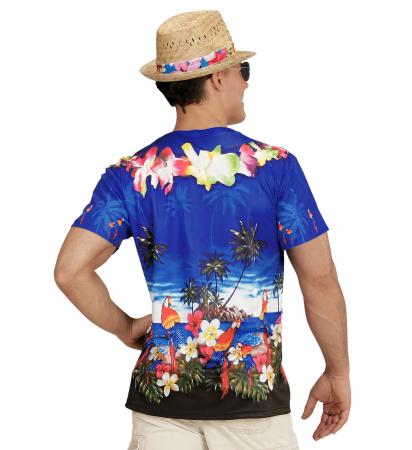 Hawai Hemd mit Fotosublimation Papagei