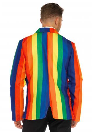 Regenbogenjacke für Männer mit Regenbogen Schlips