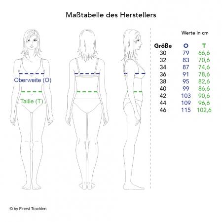 Midi Dirndl Dagoba in Weiß von Marjo Trachten