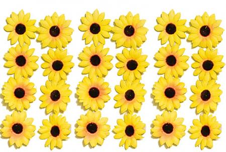 Sonnenblumen einzeln 30 Stück 4 cm