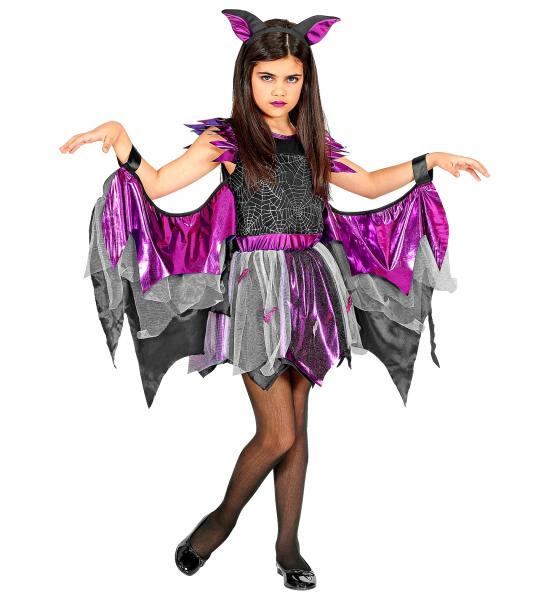 Fledermaus Kinderkostüm Kleid mit Tutu und Flügel, Ohren