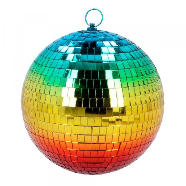 Disco Spiegel Kugel Spiegelball 20cm Regenbogen