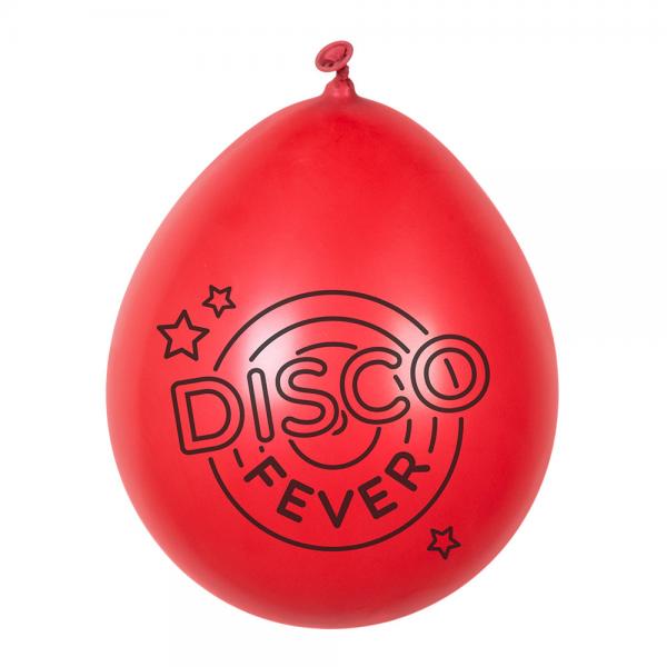 6 Latex Ballons Disco Fever 23cm