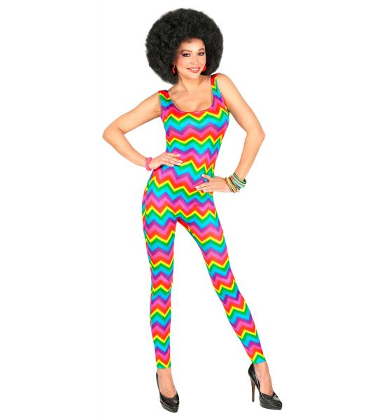 70er Jahre Groovy Body Style Bodysuit Regenbogen