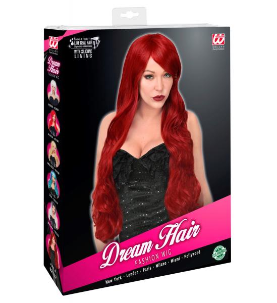 Kayla Dream Hair Perücke mit hochwertiger Silikonhaut Rot lang