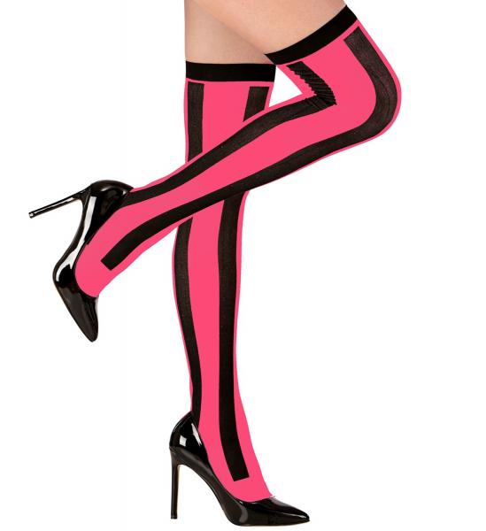 BURLESQUE ÜBERKNIESTRÜMPFE 70 DEN SCHWARZ PINK