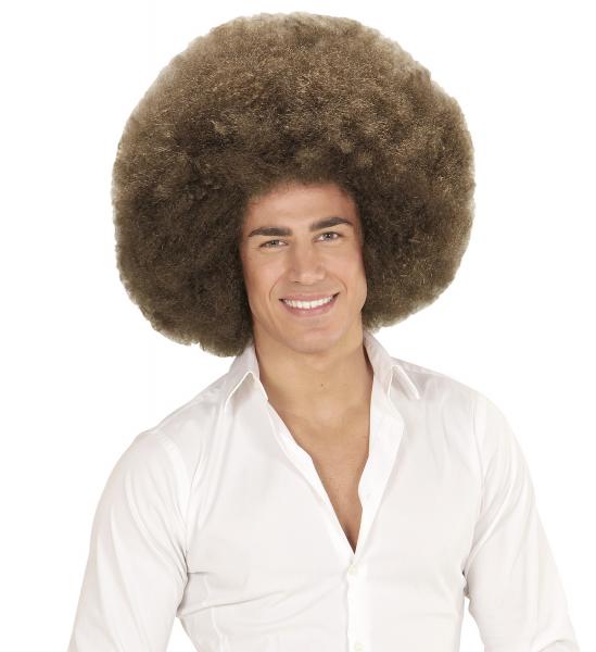 Braune Riesen Afro Perücke