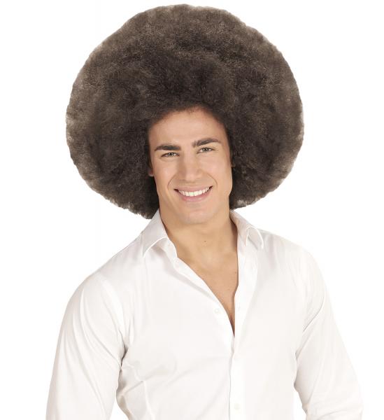 Kaffeebraune Riesen Afro Perücke