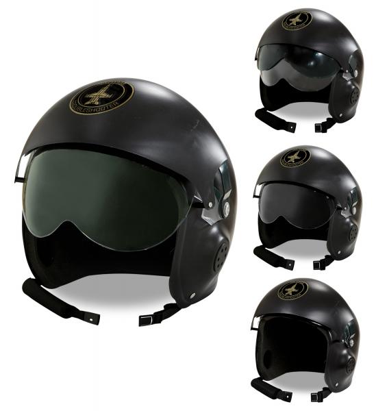 Jet Piloten Helm mit Visier  Gr. 57-60