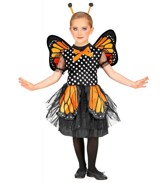 Schmetterling Kinderkostüm Kleid mit Tutu, Flügel, Antennen