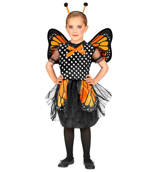 Schmetterling Kinderkostüm Kleid mit Tutu, Flügel, Antennen