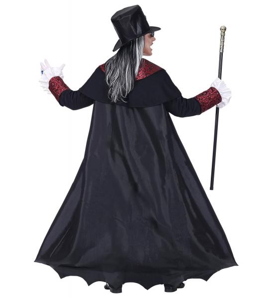 Vampir Lord mit Langer Mantel mit Weste und Jabot, Zylinder