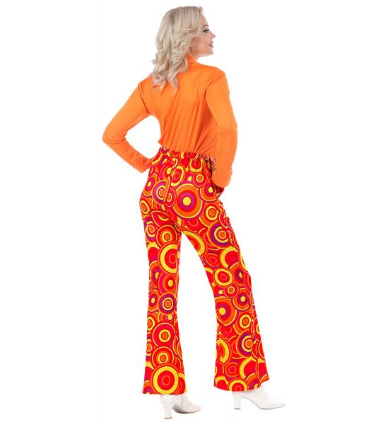 70er Jahre Damenhose Bubbles Orange