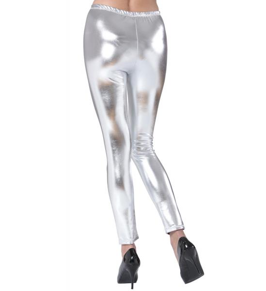 Silberne Leggings