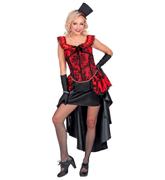 Damen Burlesque Kostüm mit Kleid, Handschuhe