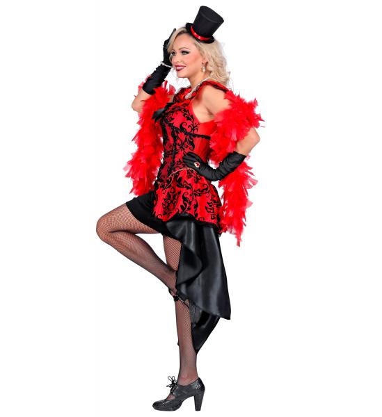 Damen Burlesque Kostüm mit Kleid, Handschuhe