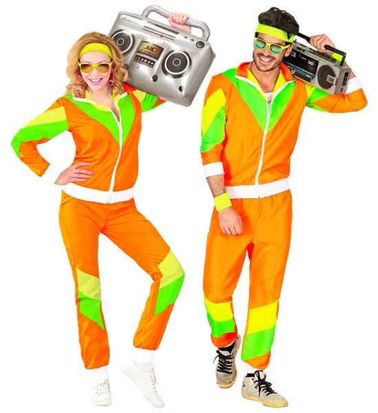 80er Jahre Trainingsanzug Orange Unisex