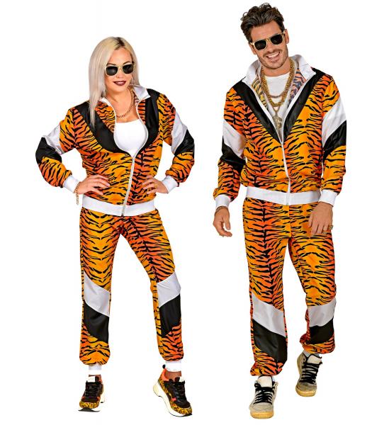 80er Jahre Trainingsanzug Tigerprint Fell Unisex