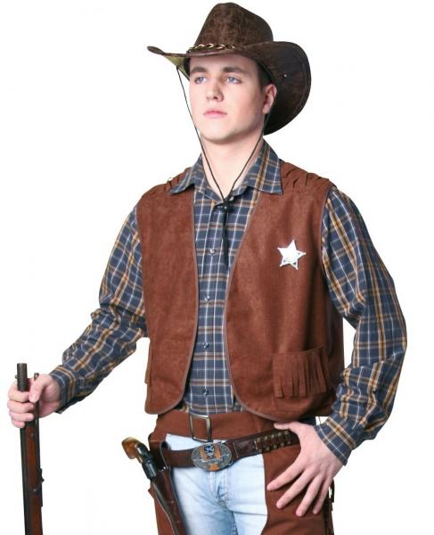 Cowboy Western Gilet Weste für Frauen in Braun