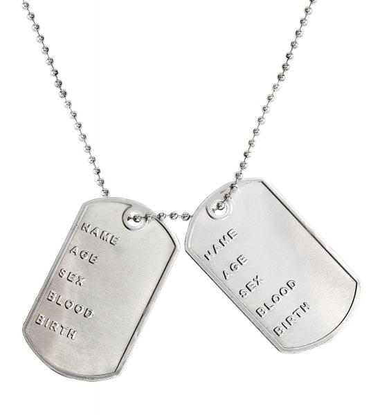 Kette mit Hundemarke Dog Tags Militär