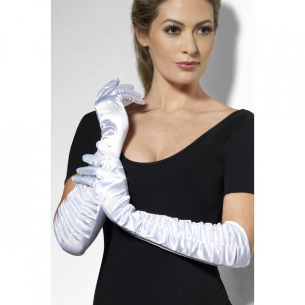 verführerische Handschuhe Weiss 46cm