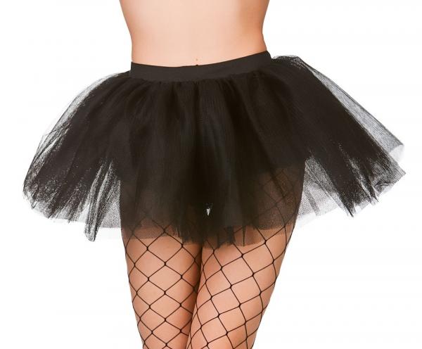 3 lagiges kurzes Petticoat ideal für Kostüme in Schwarz