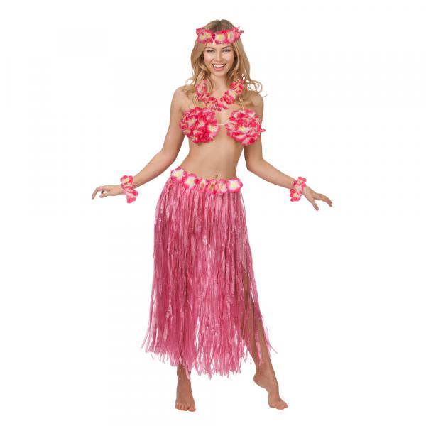 Aloha Hawai Hula Set Waikiki 5-teilig Hot Pink