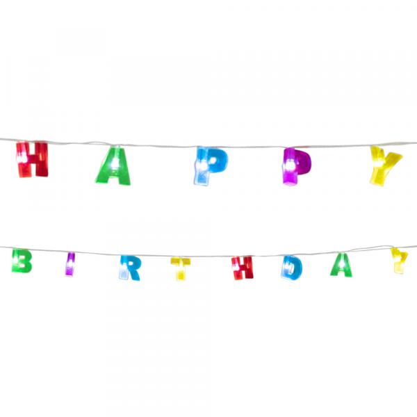 LED Lichterkette Happy Birthday 160cm