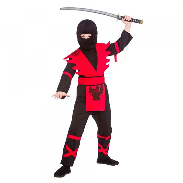 Elite Ninja Krieger Kinderkostüm rot