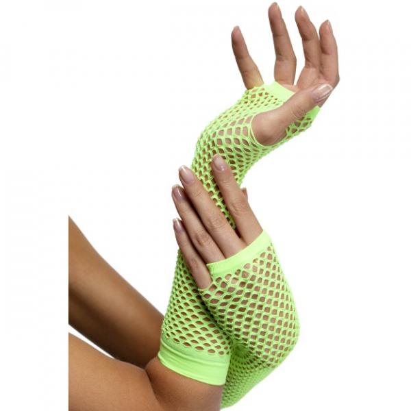 Netz Handschuhe in Grün lang l Smiffys 34880