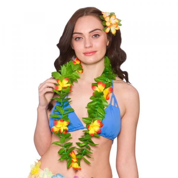 Aloa Hawai Petal Lei Grün mit Blüten