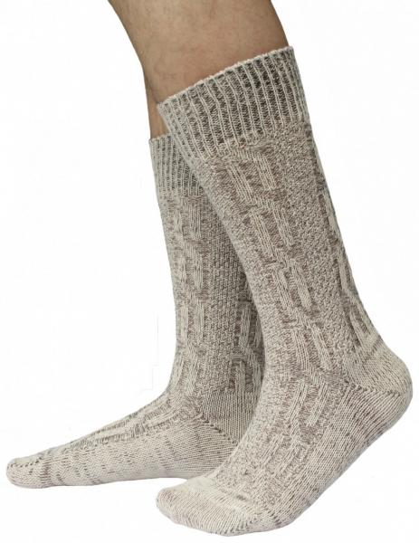 Trachtensocken Trachtenstrümpfe Zopf Socken 44cm meliert