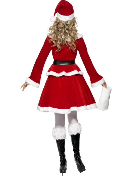 Miss Santa Weihnachtsfrau Damen-Kostüm rot-weiss