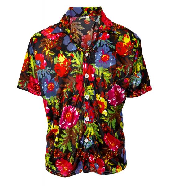 Hawai Hemd mit dunklem Blumenmuster