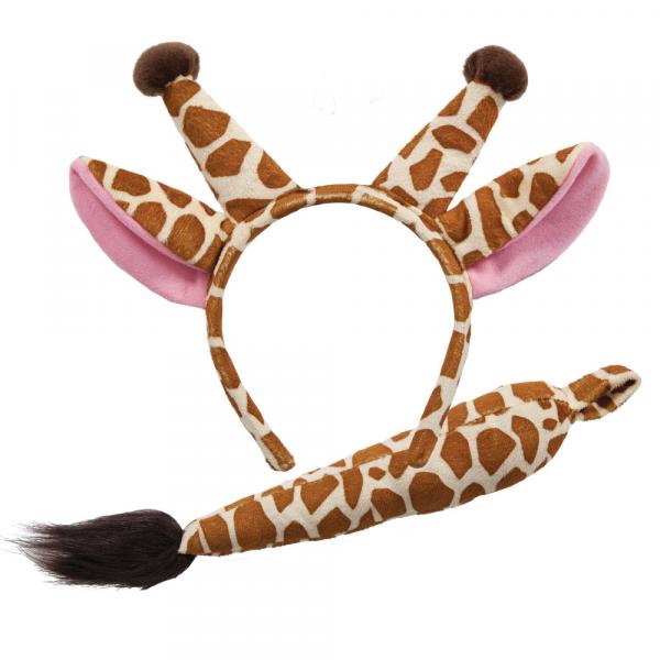 Giraffen Set mit Plüsch Ohren und Giraffen Schwanz