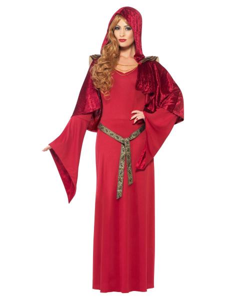 Hohe Priesterin Kostüm mit Kleid, Gürtel, Kapuzencape l Smiffys 43718