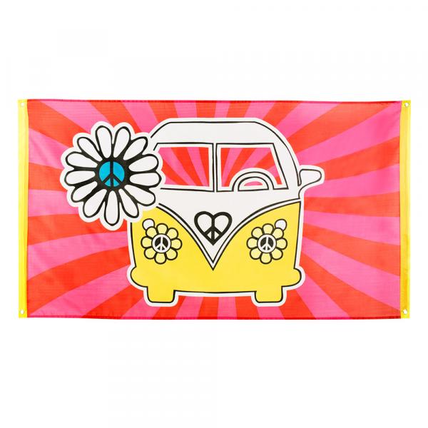 Polyester Fahne Hippie 90x150cm