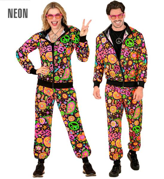 80er Neon Peace & Love Trainingsanzug Unisex