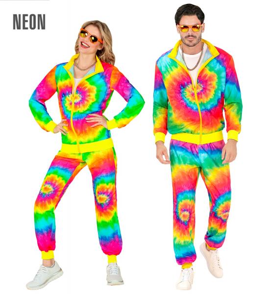 Jogginganzug Psychedelic Neon Unisex mit Hose und Jacke