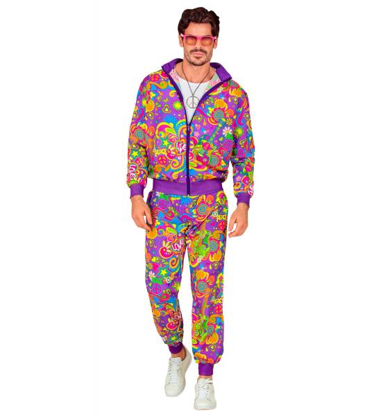 80er Neon Flower Power Party Trainingsanzug Unisex