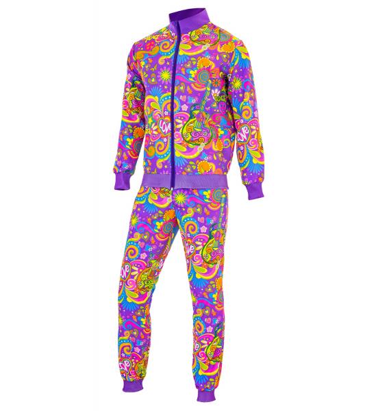 80er Neon Flower Power Party Trainingsanzug Unisex