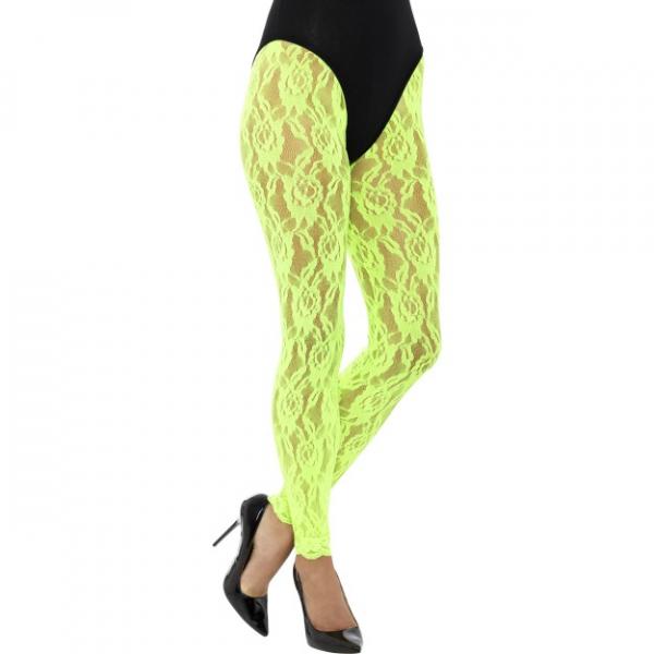 Spitzen Leggings Neon Grün