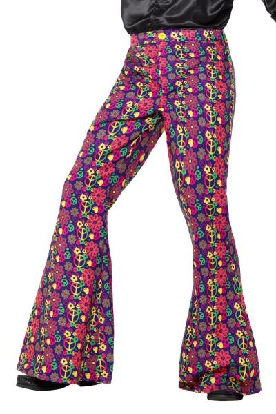 Bunte Flower Peace Hippie Hose für Herren