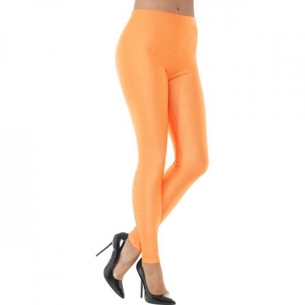 80er Jahre Disco Leggings neon Orange