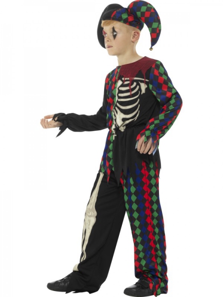 Scary Jockey Jester Halloween Kostüm für Kinder