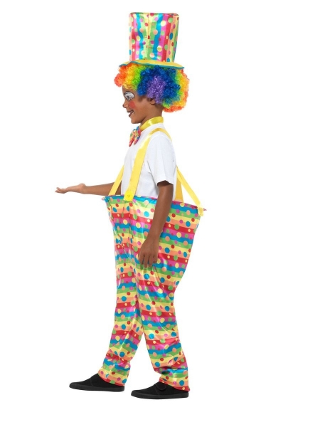 Jungen Clown Kostüm, bunt, mit Hose, Fliege und Hut