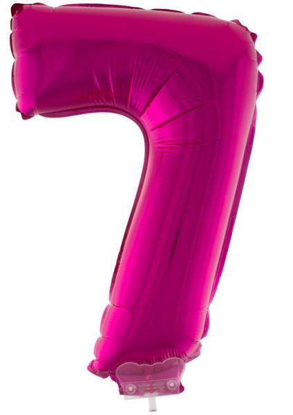 Folienballon Zahl - 7 - Pink 41cm