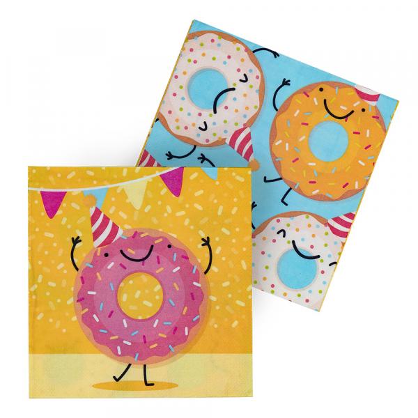 20 Papierservietten Donut 33 x 33 cm