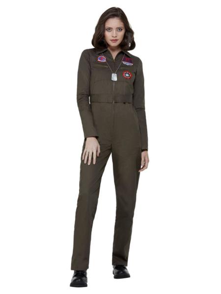 Top Gun Damen Jetpilot Kostüm mit Overall